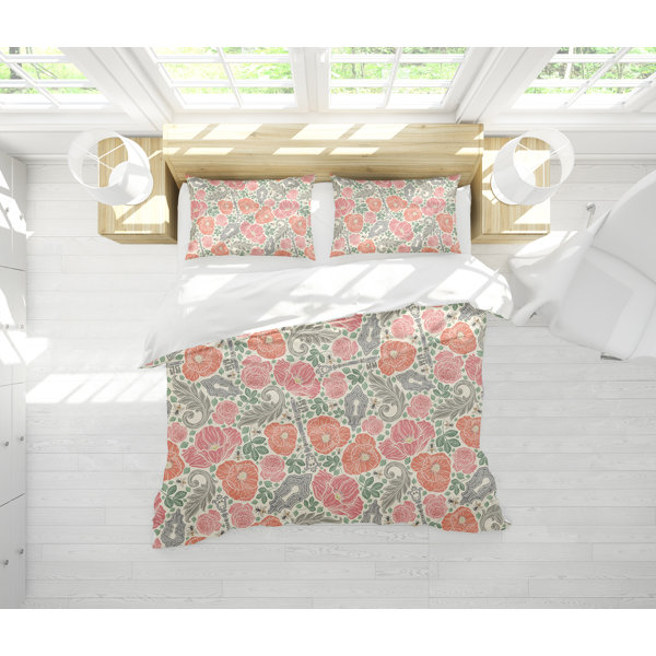 Kavka ELM BROWN Floral Comforter Set Wayfair